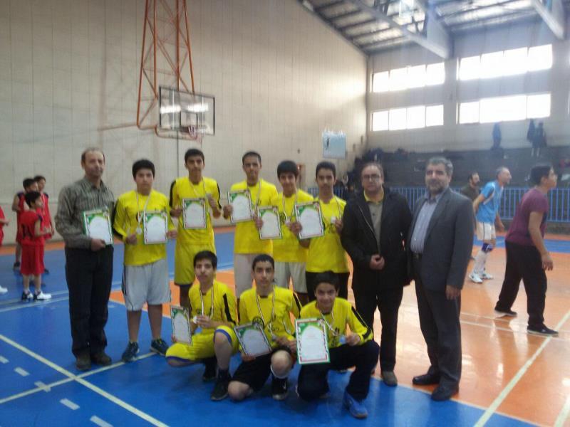 نایب قهرمانی تبم بسکتبال آموزشگاه